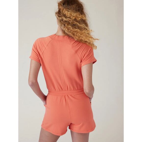 ATHLETA Balance Short Sleeve V Neck Romper 534775 // M - Picture 2 of 12